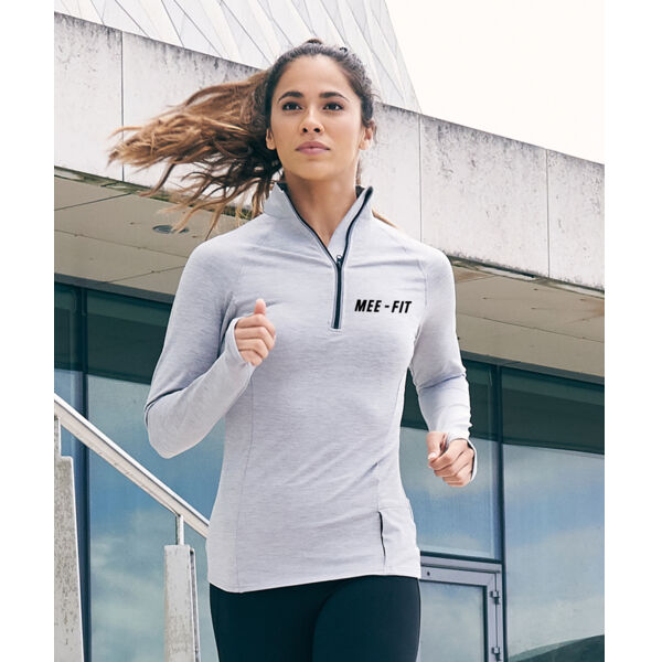 MeeFit  - Cool-Flex Girlie Half Zip Top Thumbnail